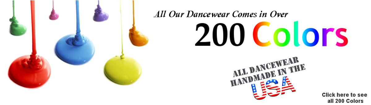 Colors that our dancewear comes in