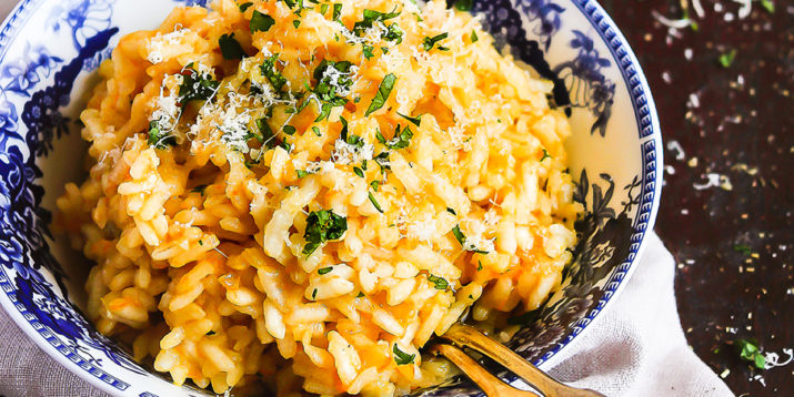 Pumpkin Risotto With Garlic and Sage