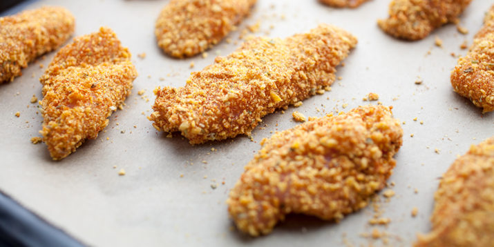 Almond-Crusted Chicken Fingers With Honey-Mustard Dipping Sauce