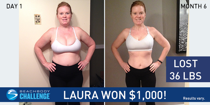 P90X Results: Laura Lost 36 Pounds and Won $1,000!