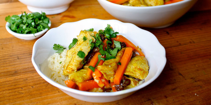 Pollo al Curry Con Cuscús