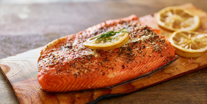 Cedar Plank Salmon With Maple Glaze