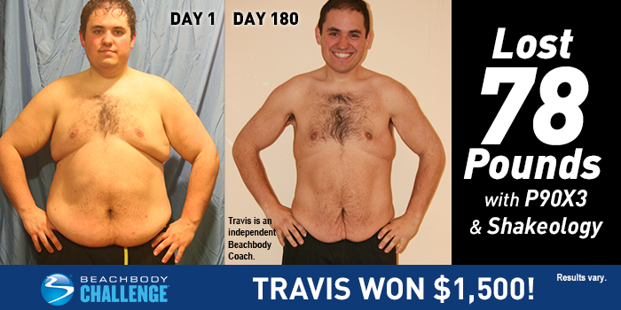 P90X3 Results: Travis Lost 78 Pounds in 180 Days!