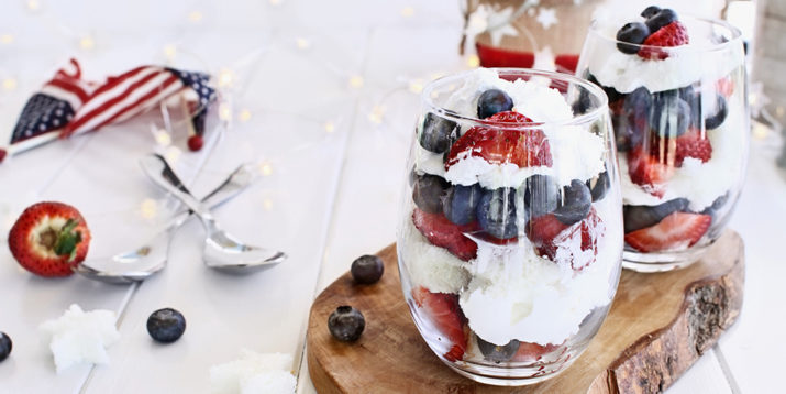 Red, White, and Blueberry Parfait
