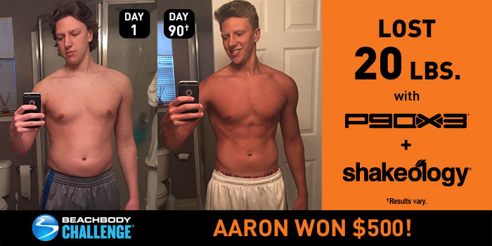 P90X3 Results: Aaron Lost 20 Pounds and Won $500!