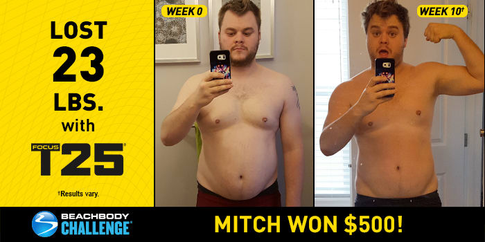FOCUS T25 Results: Mitch Lost 23 Pounds in 10 Weeks!