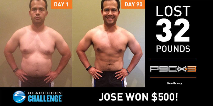 P90X3 Results: Jose Lost 32 Pounds in 90 Days