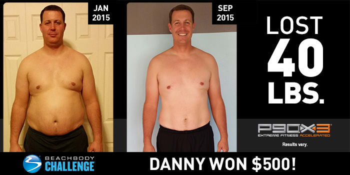 This Father of Four Lost 40 Pounds with P90X3 and Won $500!