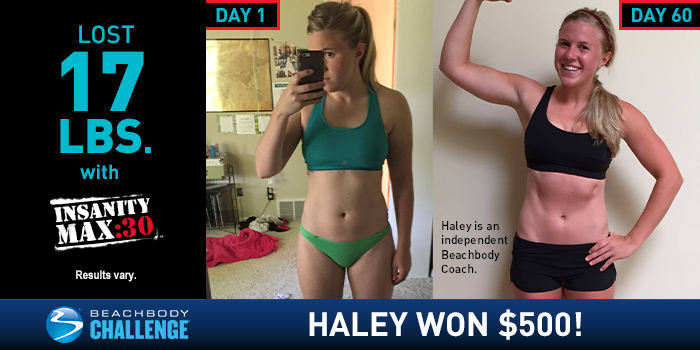 INSANITY MAX:30 Results: Haley Lost 17 Pounds in 60 Days!
