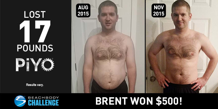 Brent Lost 17 Pounds with PiYo!