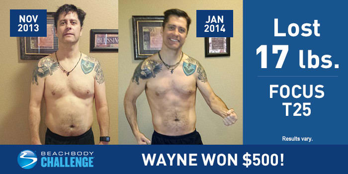 FOCUS T25 Results: Wayne Lost 17 Pounds