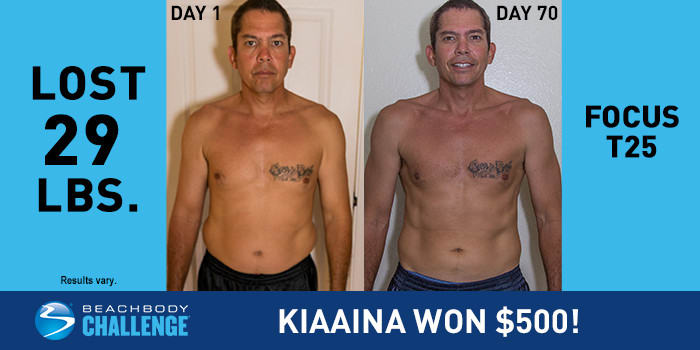 FOCUS T25 Results: Kiaaina Lost 29 Pounds in 70 Days!