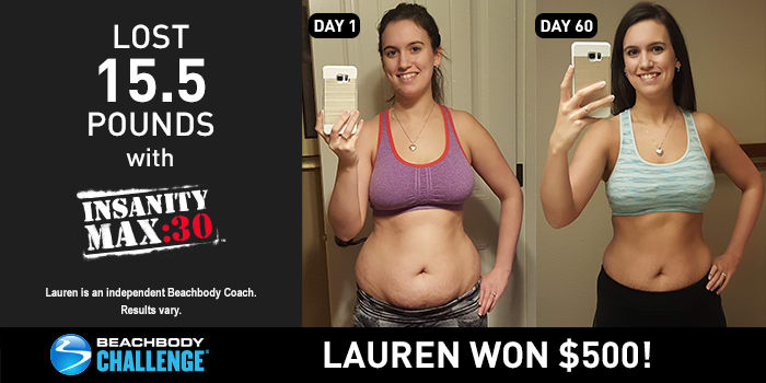 INSANITY MAX:30 Results: Lauren Lost 15.5 Pounds in 60 Days!