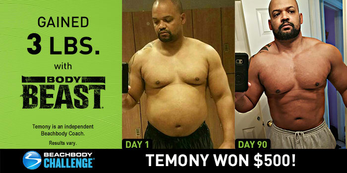 Body Beast Results: Temony Shredded Fat and Gained Three Pounds