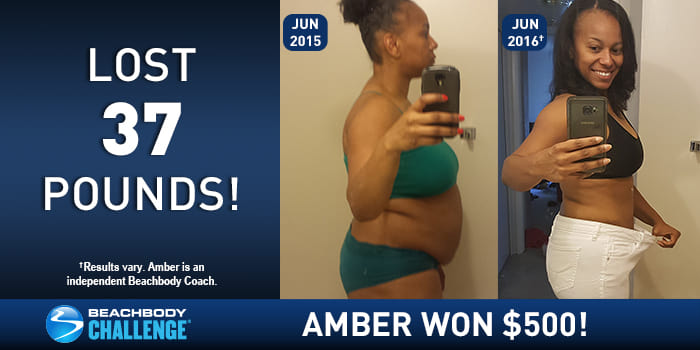 Beachbody Results: Amber Lost 37 Pounds and Won $500