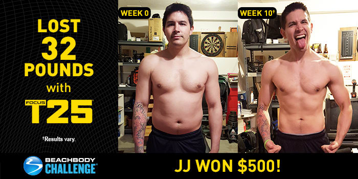 FOCUS T25 Results: J.J. Lost 32 Pounds in Just 10 Weeks!