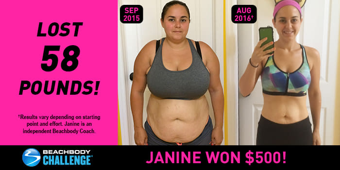 Beachbody Results: Janine Lost 58 Pounds and Won $500!