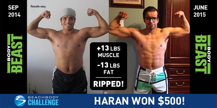 See How Haran Got Ripped Working Out with Body Beast