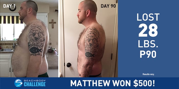 P90 Results: Matthew Lost 28 Pounds in 90 Days