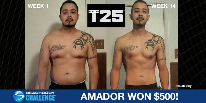 FOCUS T25 Results: Amador Lost 60 Pounds in 14 Weeks!