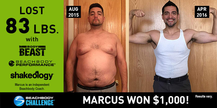 Body Beast Results: Marcus Lost Over 80 Pounds and Won $1,000!