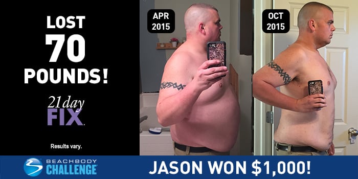 21 Day Fix Results: Jason Lost 70 Pounds and Improved His Health