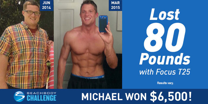 FOCUS T25 Results: Michael Lost 80 Pounds and Won $6,500!