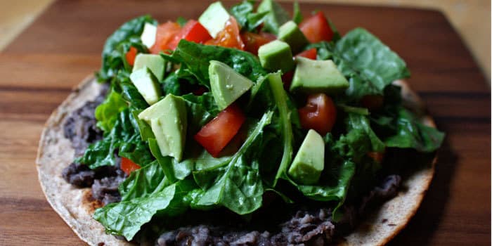 Black Bean Vegetable Tostadas
