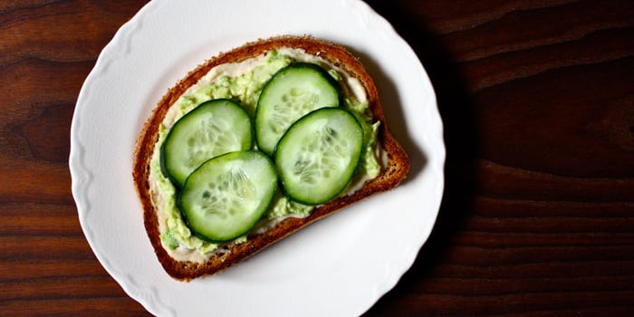 Avocado Toast with Hummus and Cucumber