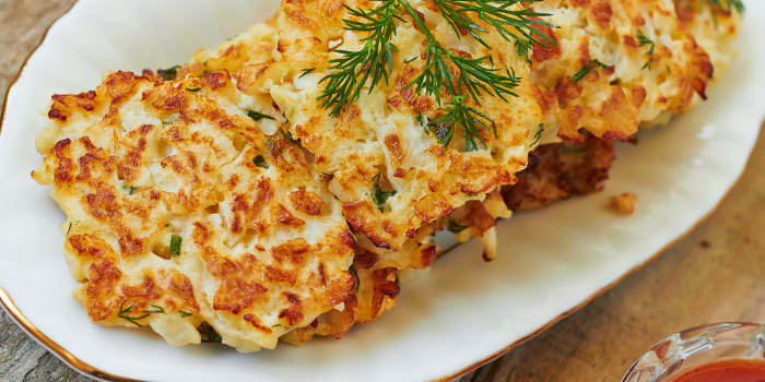 Baked Cauliflower Latkes