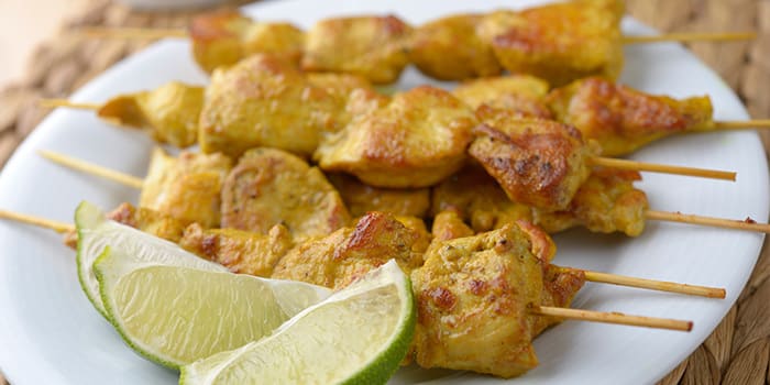 Chicken Satay with Peanut Dipping Sauce