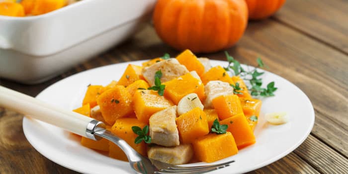 Chicken Baked with Pumpkin