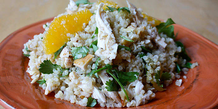 Chicken With Quinoa, Oranges, and Walnuts