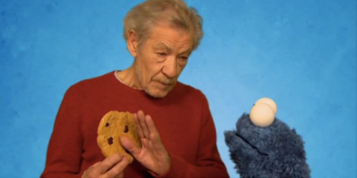 Sir Ian McKellen Teaches Cookie Monster About Self-Control