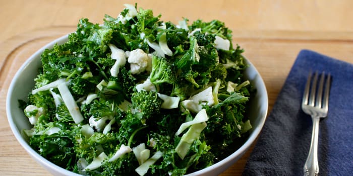 Super Green Broccoli and Kale Salad