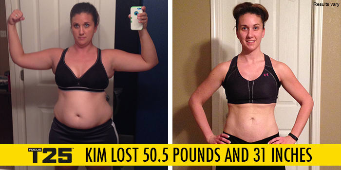 Transformation Tuesday: Kim Lost 50.5 Pounds With FOCUS T25!