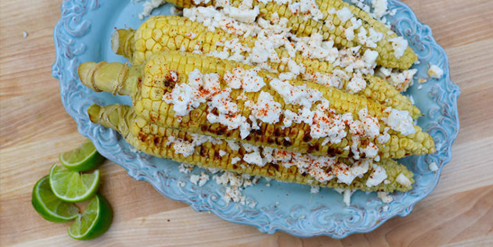 Grilled Corn with Chili, Cheese, and Lime