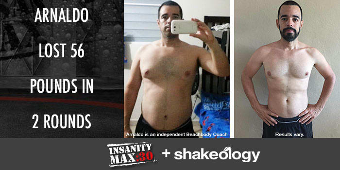 Transformation Tuesday: Arnaldo Lost 56 Pounds with INSANITY MAX:30!