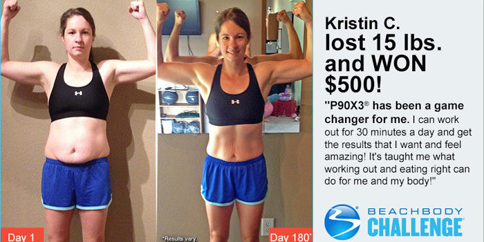 P90X3 Results: Kristin Lost 15 Pounds in 2 Rounds