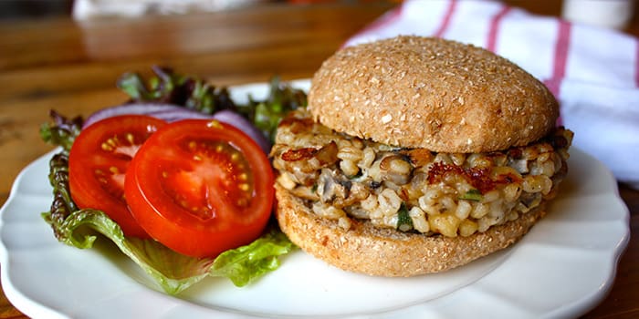 Mushroom Barley Burgers With Sage
