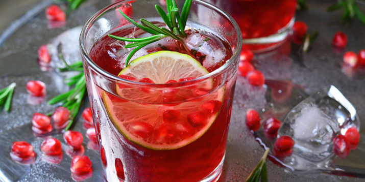 Pomegranate and Prosecco Spritzer