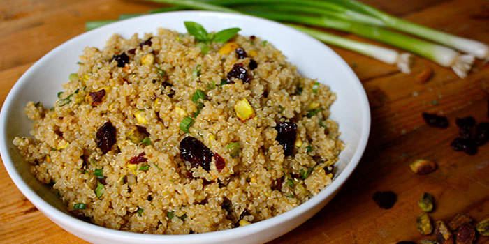 Quinoa With Pistachios and Dried Cherries
