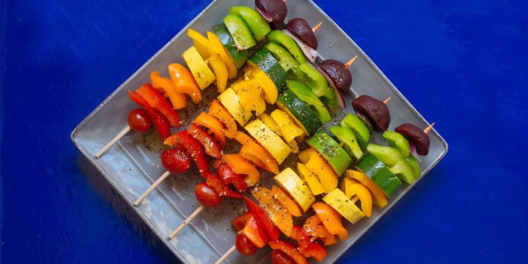 Rainbow Vegetable Skewers Recipe | The Beachbody Blog