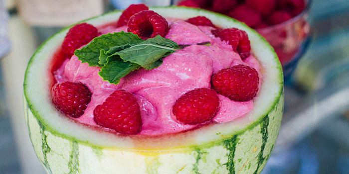 Raspberry Banana Ice Cream