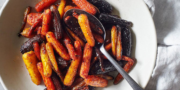 Roasted Rainbow Carrots With Maple Glaze