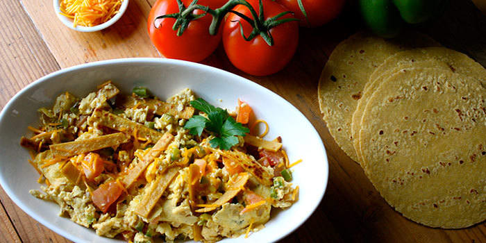 Tex-Mex Scrambled Eggs and Veggies (Migas)