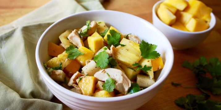 Tropical Salad With Mango, Avocado, and Chicken