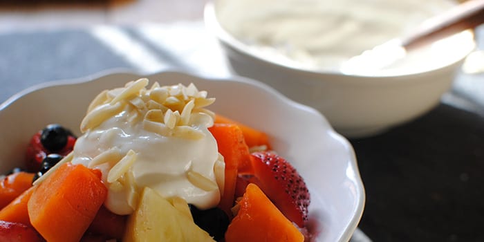 Tropical Fruit Salad with Vanilla Yogurt