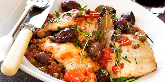 Tuscan Chicken With Olives and Capers