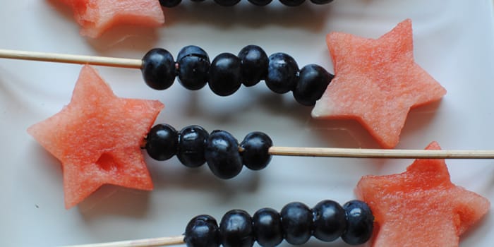 Watermelon and Blueberry Sparklers